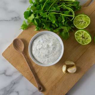 Easy Homemade Cilantro Lime Crema