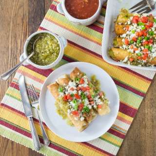 Baked Mexican Three Cheese Flautas