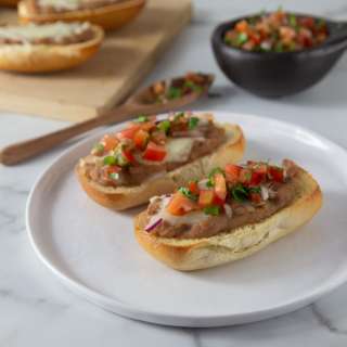Molletes - Mexican Refried Bean and Cheese Sandwiches