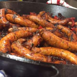 Chicken Sausages with Peppers
