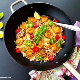 Quick Shrimp Thai Noodles Stir-Fry