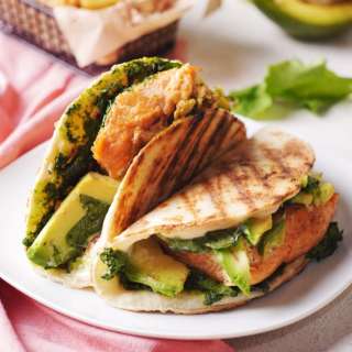 Salmon Flatbread Sandwich