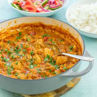 Easy Peasy Butter Chicken with Kachumber Salad
