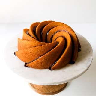 Brazilian Carrot Cake with Chocolate Sauce