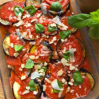 Healthy Eggplant Parmesan (Air-Fryer)