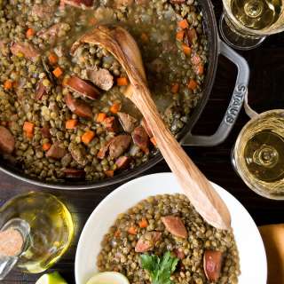 Green Lentil Pork Stew