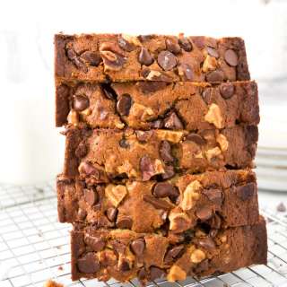 Chocolate Chip Banana Bread with Walnuts