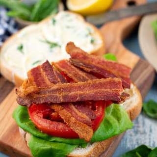 BLT Sandwich with Basil Mayo