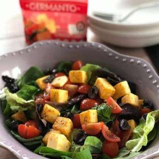 Salad with Germanto Cheese Cubes