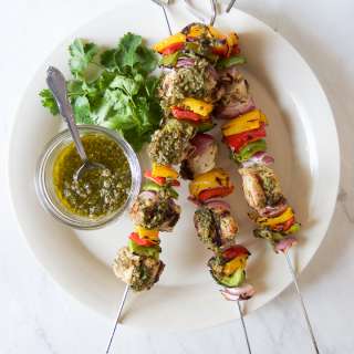 Grilled Chimichurri Chicken Skewers