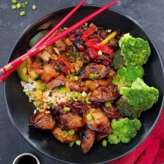 Better-than-Takeout Chicken Wonton Stir-Fry Power Bowl