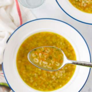 Sopa de Letrinha - Homemade Alphabet Soup