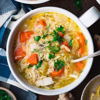 Lemon Chicken Orzo Soup