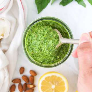 Spinach Basil Pesto with Almonds