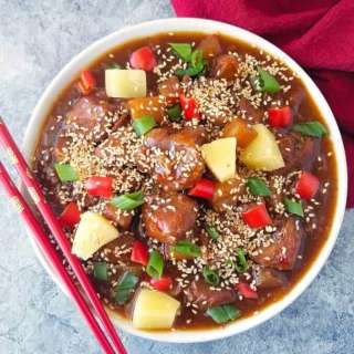 Pressure Cooker Sweet and Sour Pork (Lighter Version)