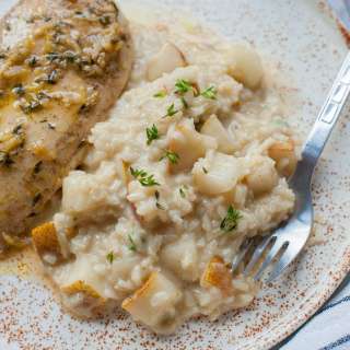 Pear risotto with gorgonzola