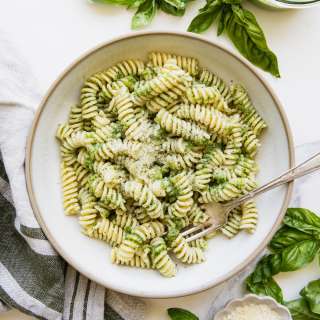 Pesto Pasta with Homemade Pesto Sauce