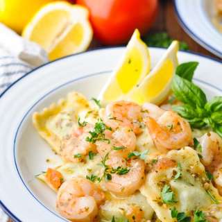 Shrimp with Ravioli