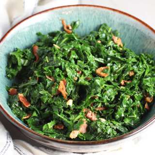 Sauteed Kale with Bacon and Garlic {Couve a Mineira}