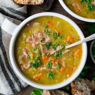 Healthy Split Pea Soup with Ham