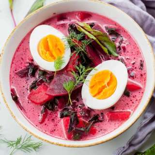 Beet Greens Soup (Polish Botwinka Soup)