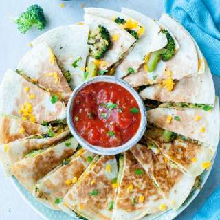 Broccoli Cheddar Quesadillas