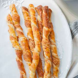 Puff pastry cheese straws