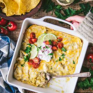 Creamy Chicken Enchilada Casserole
