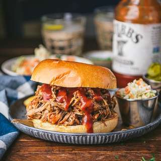 Crock Pot Pulled Pork with Apricot Preserves
