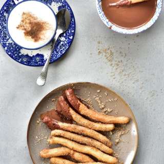 Churros with chocolate sauce