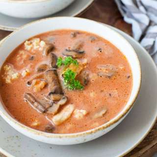 Chicken Tomato Soup with Mushroom