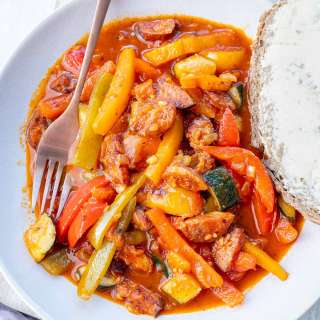 Leczo (Polish Vegetable and Sausage Stew)