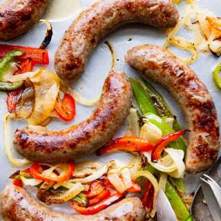 Sheet Pan Sausage and Peppers