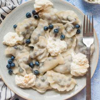 Blueberry pierogi
