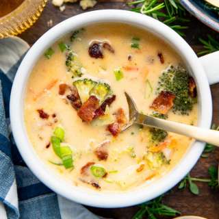 Beer Cheese Soup with Bacon and Broccoli