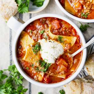 Crock Pot Lasagna Soup