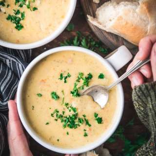 Crockpot Broccoli Cheese Soup with Ham