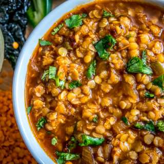 Mexican Lentil Soup (Vegetarian Version)