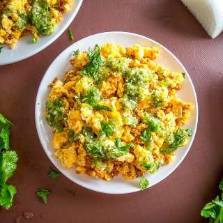 Chorizo and Eggs (with Homemade Salsa Verde!)