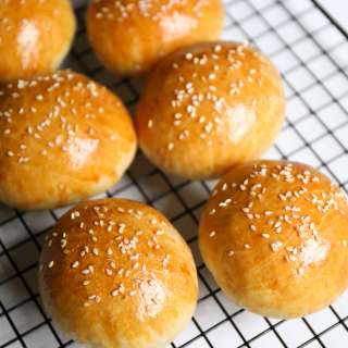 Sourdough Burger Buns No Yeast