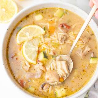 Lemon Chicken Orzo Soup