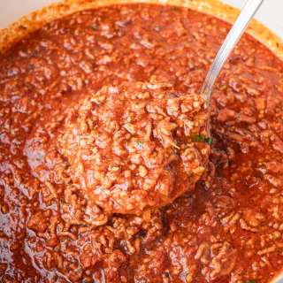The BEST Spaghetti Meat Sauce