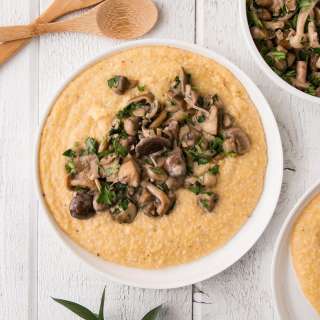 Parmesan Polenta with Mushroom Ragout