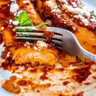 Cheese and Onion Enchiladas
