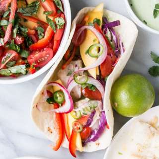Fresh Lime & Chilli Fish Tacos with Mango Salsa