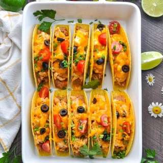 Dump-and-Bake Chicken Tacos