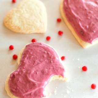 Sugar Cookies with Raspberry Frosting