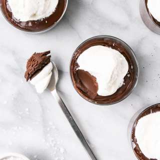 Vanilla and Earl Grey Chocolate Pudding with Sea Salt
