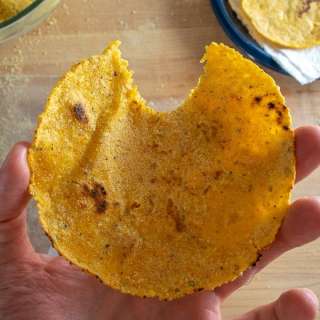 Corn Tortillas Made From Popcorn Kernels
