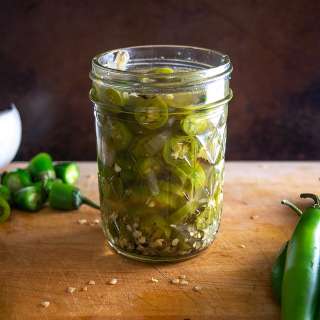 Tiny Jar of Pickled Serranos